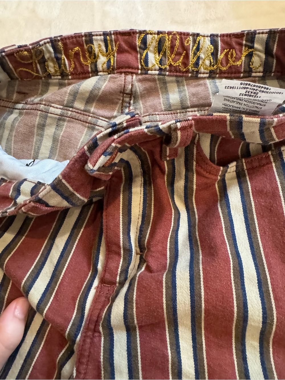 Wrangler x Lainey Wilson Denay Stripe Bell Bottoms 29 - Picture 7 of 8